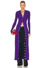 THE ATTICO Long Cardigan in Purple FWRD at FWRD