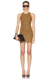 THE ATTICO Studded Midi Dress in Military Green FWRD at FWRD