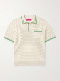 THE ELDER STATESMAN Scally Waffle-Knit Cotton-Blend Polo Shirt for Men MR PORTER at Mr Porter