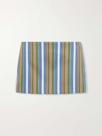 THE FRANKIE SHOP Hera striped cotton-poplin mini skirt NET-A-PORTER at Net a Porter