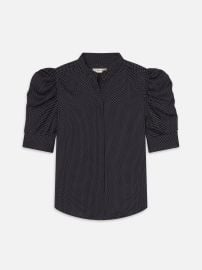 THE GILLIAN TOP NAVY MULTI FRAME at Frame