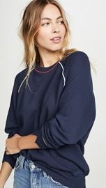 THE GREAT  The College Sweatshirt with Multi Piping at Shopbop