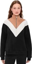 THE GREAT. Women's The Colorblock Plush Chalet Sweatshirt at Amazon