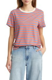 THE GREATThe Little Stripe Crewneck Cotton T-Shirt at Nordstrom