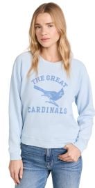 THE GREATThe Shrunken Sweatshirt WPerched Cardinal Graphic Light Sky 2 at Shopbop