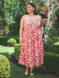 THE ODELLS Tallara Dress - Tomato Multi Garmentory at Garmentory