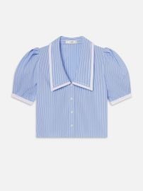 THE STRIPE SAILOR BLOUSE OXFORD BLUE MULTI FRAME at Frame