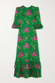 THE VAMPIREx27S WIFE Therex27s No Place Like Home ruffled tiered floral-print cotton midi dress NET-A-PORTER at Net a Porter