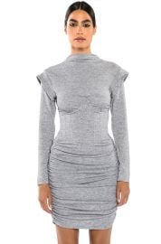 THEA CORSETED KNIT LONG SLEEVE MINI DRESS AKIRA at Akira