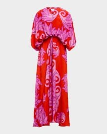 THEMIS Z Lydia Blouson Silk Maxi Dress at Neiman Marcus