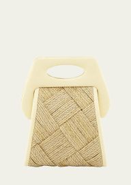 THEMOIRE Clori Woven Straw Top-Handle Bag - at Bergdorf Goodman