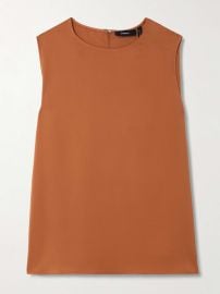 THEORY Silk-satin top at Net a Porter