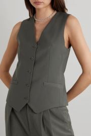 TIBI Fundamentals Tropical grain de poudre vest NET-A-PORTER at Net a Porter