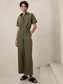 TIE-WAIST JUMPSUIT at Banana Republic