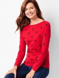 TINSEL-DOT BATEAU-NECK  at Talbots