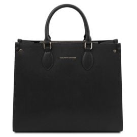 TL Bag Leather Business bag for Women Black TL142240 at Tuscany Leather