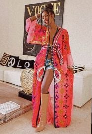TM Peace Handbead Caftan - Pink various options Tanya-Marie Collection at Tanya Marie Design