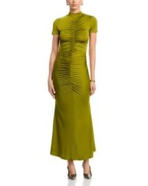 TOCCIN Gracelyn Mock Neck Short Sleeve Ruched Midi Dress Bloomingdalex27s Women at Bloomingdales