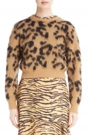 TOGA Leopard Jacquard Knit Wool Blend Sweater at Nordstrom