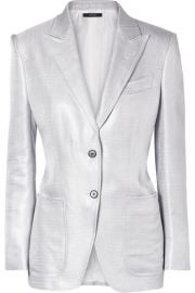 TOM FORD   Metallic woven blazer at Net A Porter