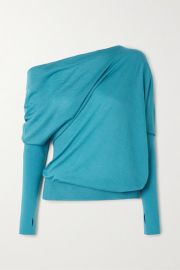 TOM FORD - One-shoulder cashmere and silk-blend sweater at Net A Porter