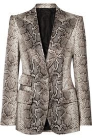 TOM FORD - Snake-print cotton-blend twill blazer at Net A Porter