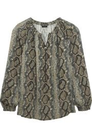 TOM FORD   Snake-print silk-georgette blouse at Net A Porter