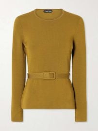 TOM FORD Belted crepe blouse at Net a Porter