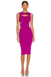 TOM FORD Cut Out Sleeveless Midi Dress in Fuchia FWRD at FWRD