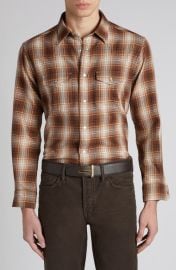 TOM FORD Grand Check Western Shirt at Nordstrom