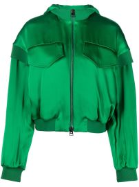 TOM FORD Hooded Cropped Silk Jacket - at Farfetch