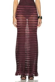 TOM FORD Ladder Long Skirt in Burgundy FWRD at FWRD