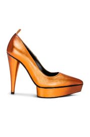 TOM FORD Laminated Cone Heel 120 Pump in Clementine Mauve FWRD at FWRD