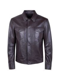 TOM FORD Leather Shirt Jacket Brown at Farfetch