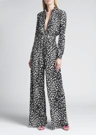 TOM FORD Leopard-Print Zip-Front Belted Jumpsuit - at Bergdorf Goodman