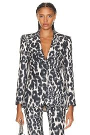 TOM FORD Leopard Printed Jacket in Chalk Black FWRD at FWRD