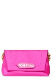 TOM FORD Logo Label Satin Handheld Bag at Nordstrom