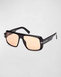 TOM FORD Menx27s Turner Acetate Rectangle Sunglasses at Neiman Marcus