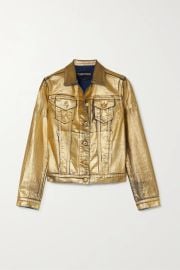 TOM FORD Metallic coated-denim jacket NET-A-PORTER at Net a Porter