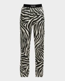 TOM FORD Optical Zebra-Print Silk Pajama Pants at Neiman Marcus