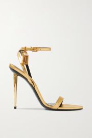 TOM FORD Padlock metallic leather sandals NET-A-PORTER at Net a Porter