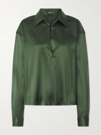TOM FORD Silk-blend satin blouse at Net a Porter