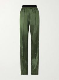 TOM FORD Silk-blend satin pants at Net a Porter