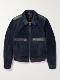 TOM FORD Slim-Fit Full-Grain Leather-Trimmed Suede Blouson Jacket for Men MR PORTER at Mr Porter