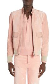 TOM FORD Stand Collar Suede Jacket at Nordstrom