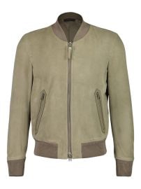 TOM FORD Suede Bomber Jacket Green at Farfetch