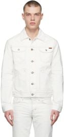 TOM FORD White Denim Selvedge Jacket at ssense