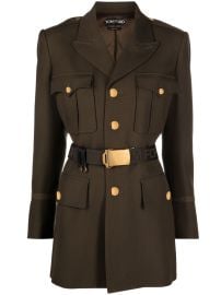 TOM FORD single-breasted belted-waist Coat - at Farfetch