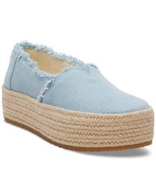 TOMS Womens Valencia Canvas Platform Espadrilles - Macys at Macys