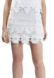 TOPSHOP Cutwork Flower Lace Mini Skirt White Sz 4 Embroidered Crochet Cocktail eBay at eBay